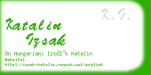 katalin izsak business card